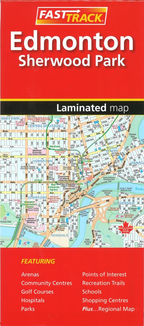 Cover of Edmonton Alberta, Fast Track laminated map 