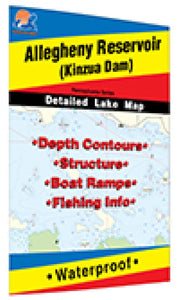 Allegheny Reservoir (Kinzua - PA/NY) Fishing Map by Fishing Hot Spots