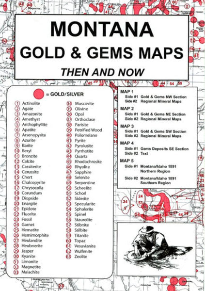 Cover of Idaho, Gold and Gems, 5-Map Set, Reported Occurrences