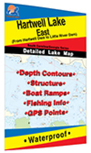Hartwell Lake-East Fishing Map by Fishing Hot Spots