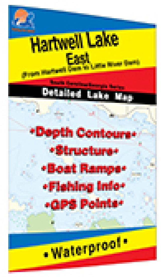 Cover of Hartwell Lake-East Fishing Map by Fishing Hot Spots