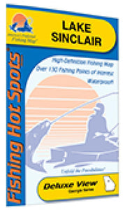 Lake Sinclair Fishing Map by Fishing Hot Spots