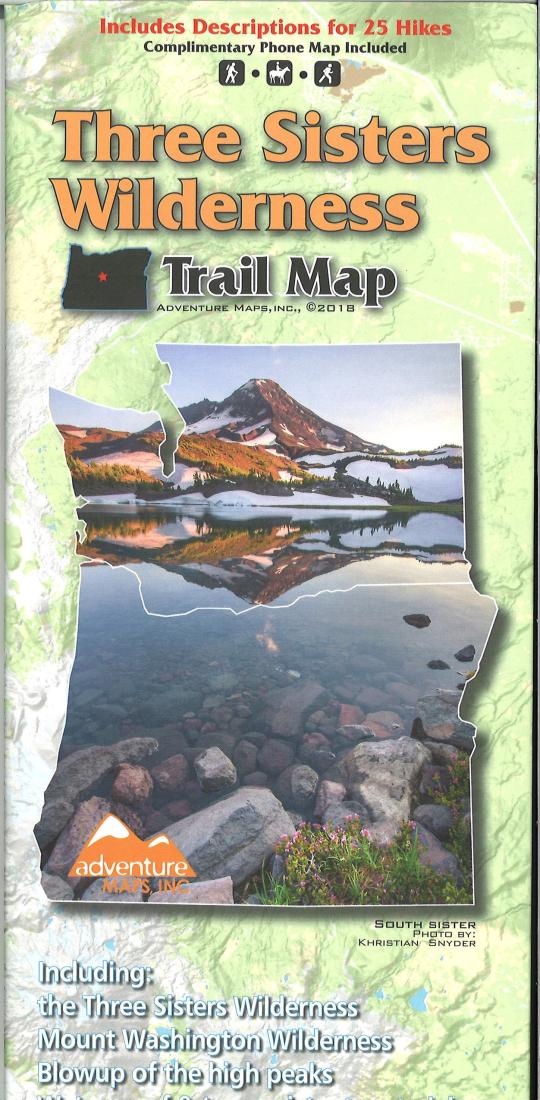 Cover of Three Sisters Wilderness Trail Map by Adventure Maps