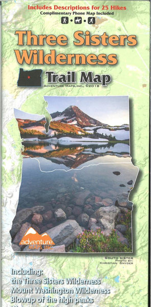 Cover of Three Sisters Wilderness Trail Map by Adventure Maps