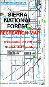 Sierra National Forest, California Trail Map by Tom Harrison Maps