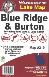 Blue Ridge/Burton Lake Map by Kingfisher Maps, Inc.