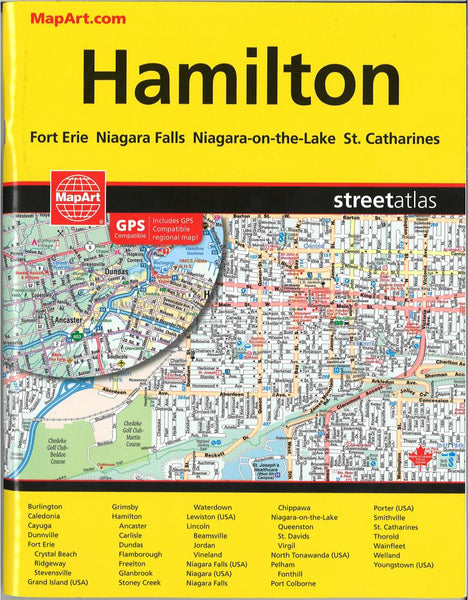 Cover of Hamilton and Niagara Falls, ON Street Atlas (Large Print) 