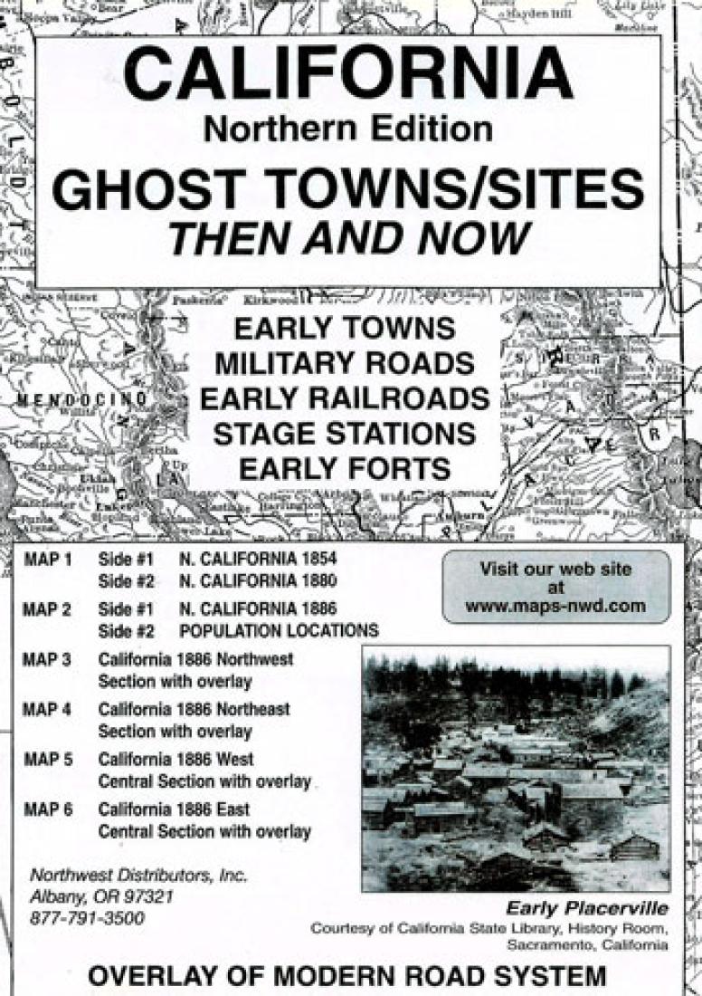 Cover of California, North, Ghost Towns, 6-Map Set, Then and Now
