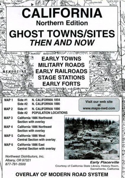 Cover of California, North, Ghost Towns, 6-Map Set, Then and Now
