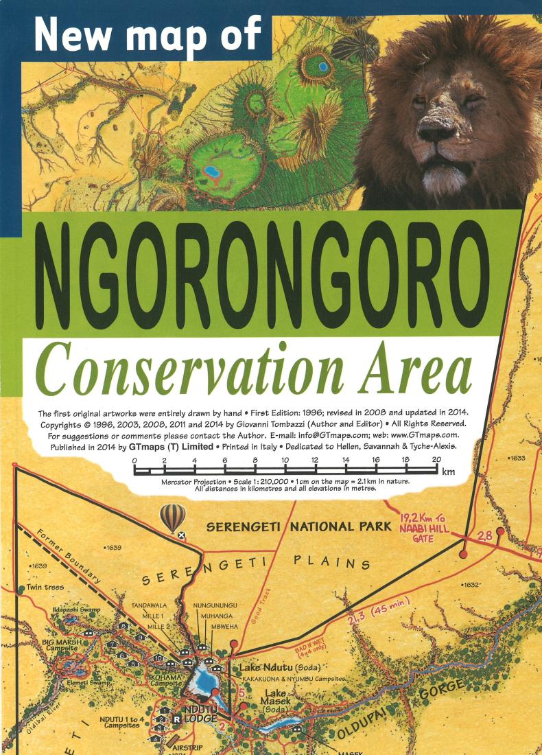 Cover of Ngorongoro Conservation Area by GT Maps