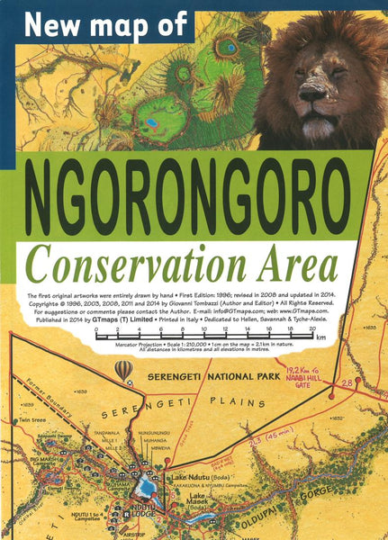Cover of Ngorongoro Conservation Area by GT Maps