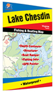 Lake Chesdin Fishing Map by Fishing Hot Spots