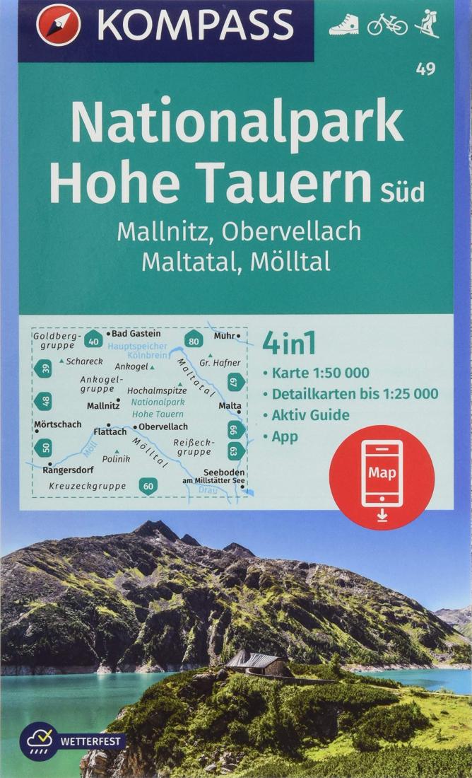 Cover of Mallnitz - Obervellac Hiking Map By Kompass