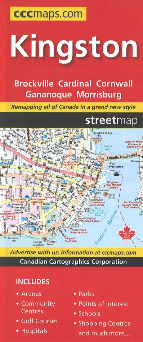 Cover of Kingston Cornwall Brockville Street Map 