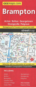 Brampton Orangeville Acton Georgetown Street Map by Canadian Cartographics Corporation