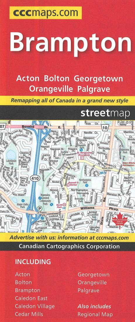 Cover of Brampton Orangeville Acton Georgetown Street Map 