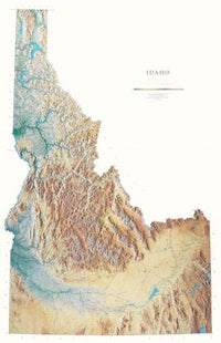 Cover of Idaho Physical Laminated Wall Map by Raven Maps 