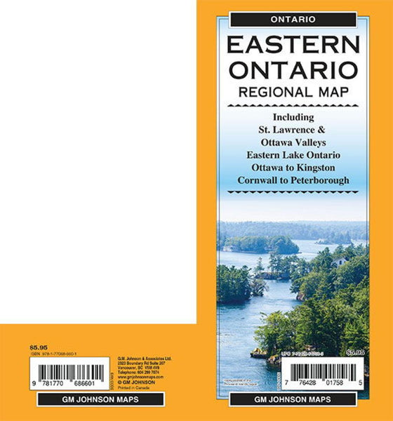 Cover of Eastern Ontario, Ontario Regional Map by GM Johnson