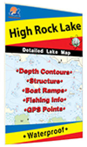 High Rock Lake Fishing Map by Fishing Hot Spots