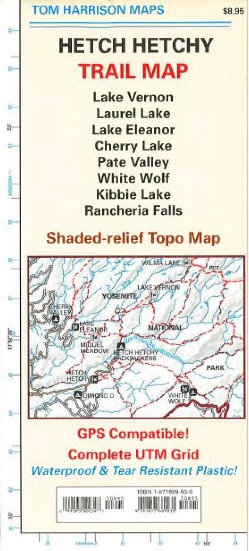 Cover of folded Map of Hetch Hetchy, California by Tom Harrison Maps