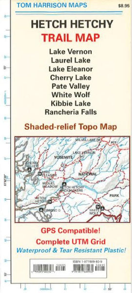 Cover of folded Map of Hetch Hetchy, California by Tom Harrison Maps