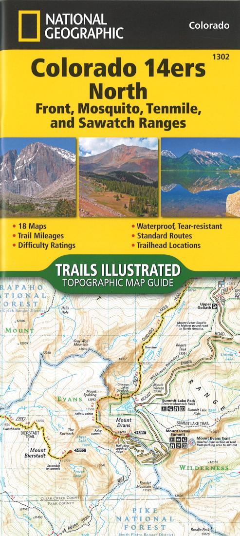 Colorado 14ers North : Front, Mosquito, Tenmile and Sawatch Ranges by National Geographic