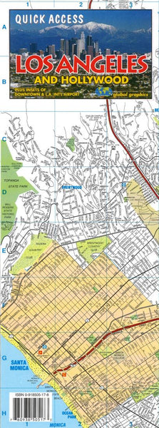 Cover of Los Angeles and Hollywood, California, Quick Access Map by Global Graphics