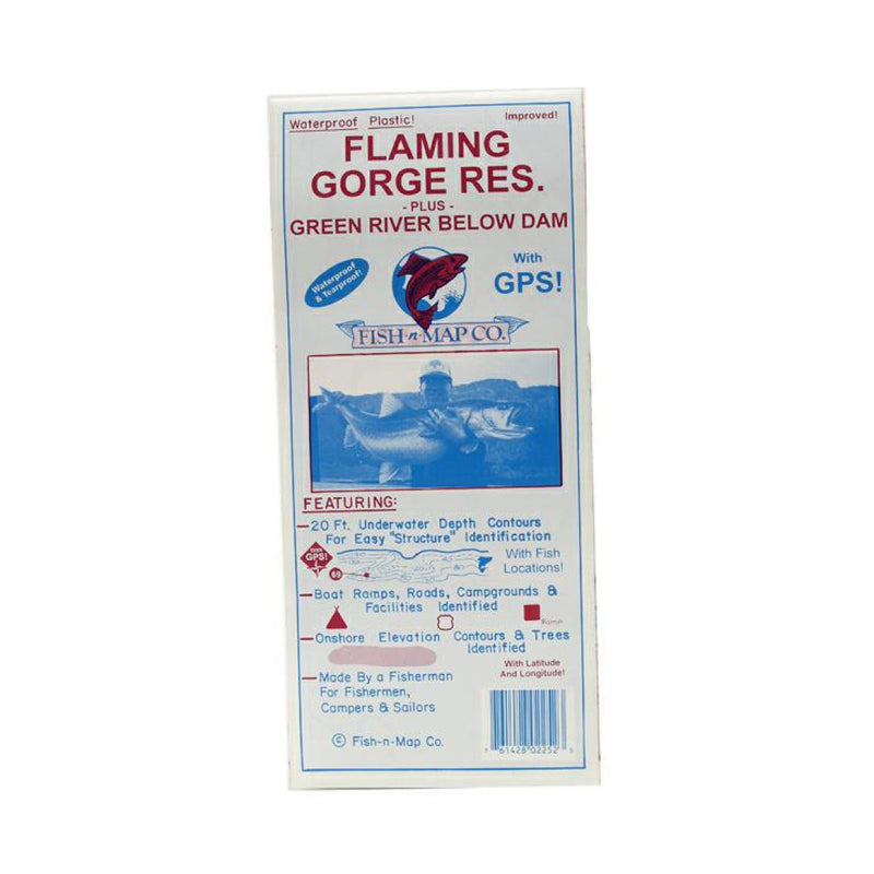 Cover of Flaming Gorge Reservoir and Green River Fishing Map by Fish-n-Map Company