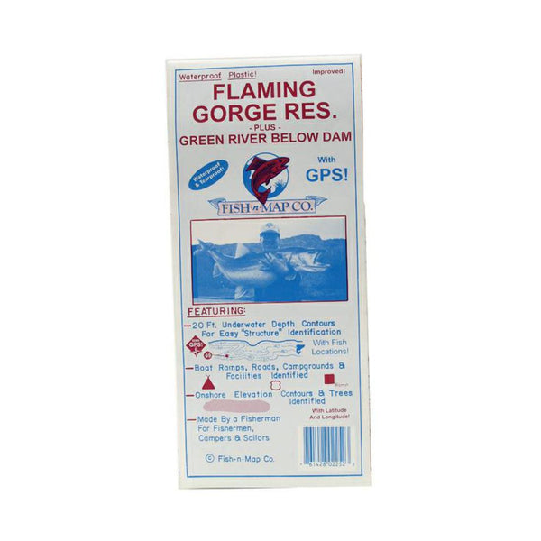 Cover of Flaming Gorge Reservoir and Green River Fishing Map by Fish-n-Map Company
