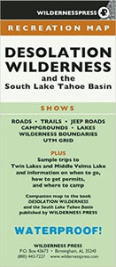 Desolation Wilderness Map by Wilderness Press