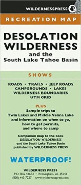 Cover of Desolation Wilderness Map by Wilderness Press