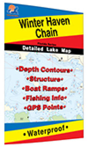 Winter Haven Chain Fishing Map by Fishing Hot Spots
