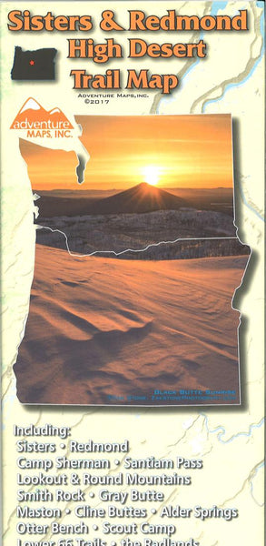 Cover of Sisters & Redmond High Desert Trail Map by Adventure Maps