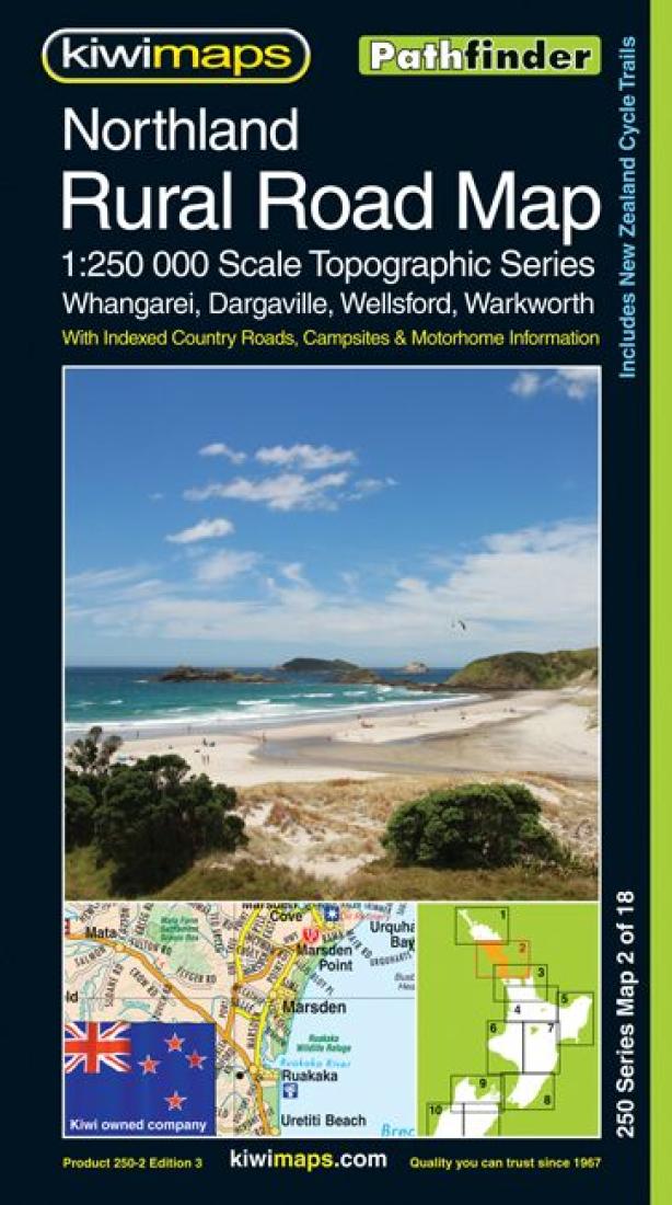 Cover of Northland Rural Roads, New Zealand, Topographic Map 