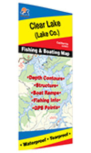 Clear Lake (Lake. Co) Fishing Map by Fishing Hot Spots