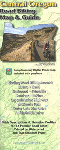 Central Oregon, Road Biking Map and Guide by Adventure Maps