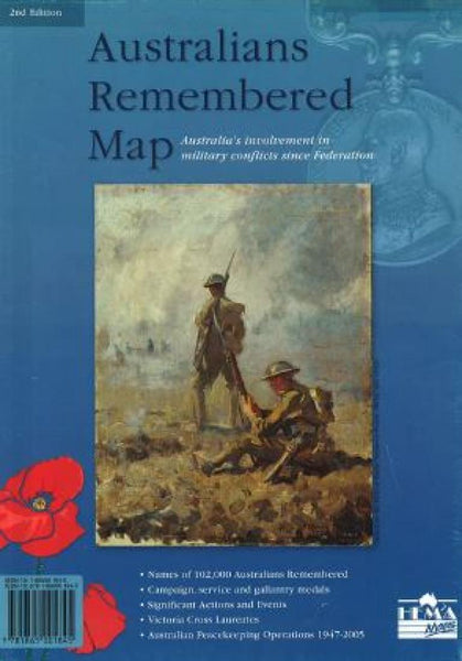Cover of Australians Remembered Map  