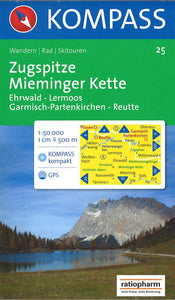 Zugspitze Mieminger Kette Hiking Map By Kompass