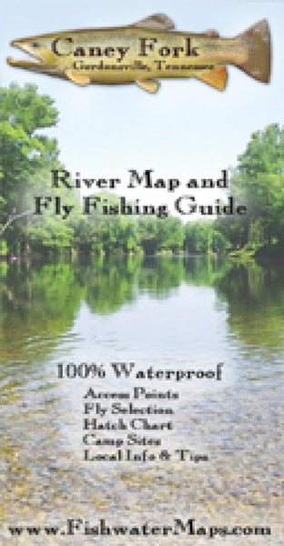 Cover of Caney River TN River Map and Fly Fishing Guide by Fishwater Maps