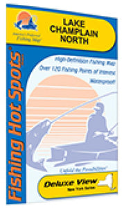 Lake Champlain North Fishing Map (Quebec waters to South Hero) by Fishing Hot Spots