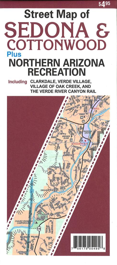 Cover of Street Map of Sedona and Cottonwood, plus Northern Arizona Recreation by North Star Mapping