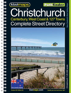 Christchurch + 127 Towns, New Zealand Atlas by Kiwi Maps