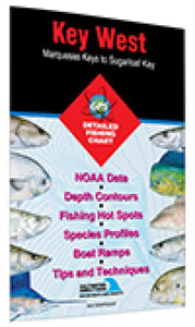 Key West - Marquesas Keys to Sugarloaf Key Fishing Map by Fishing Hot Spots
