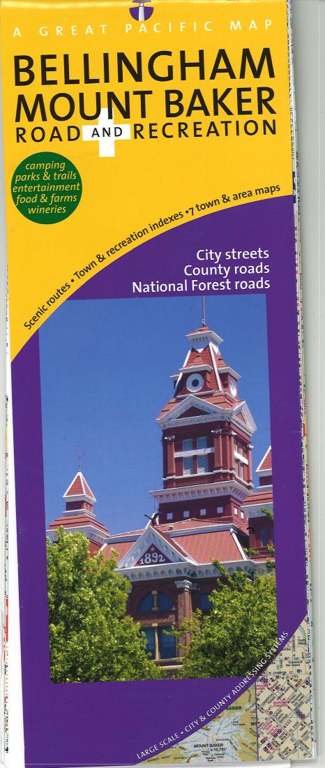 Cover of Bellingham and Mount Baker, Washington Road and Recreation Map by Great Pacific Recreation & Travel Maps