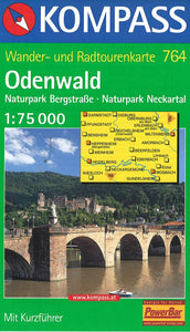 Odenwald Hiking Map By Kompass
