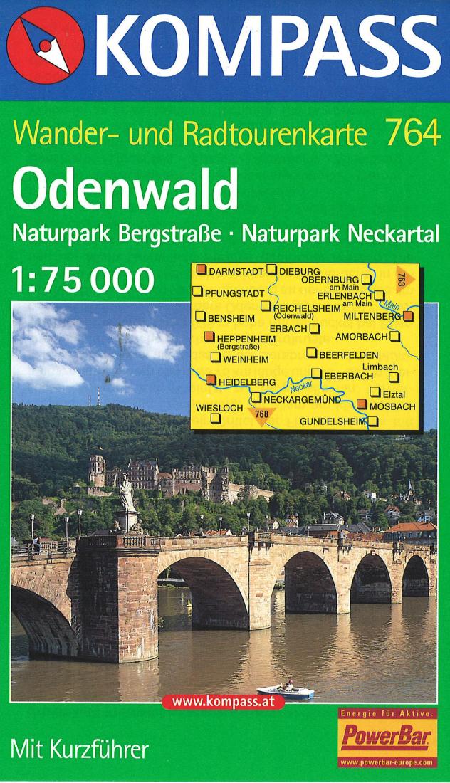 Cover of Odenwald Hiking Map By Kompass
