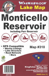 Monticello Lake Map by Kingfisher Maps, Inc.