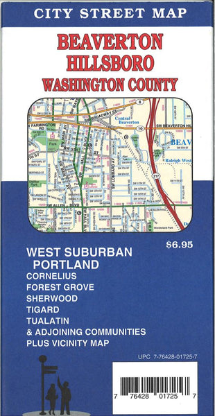 Beaverton : Hillsboro : Washington County : city street map = Tigard : Tualatin : Beaverton : Hillsboro : Washington County : city street map