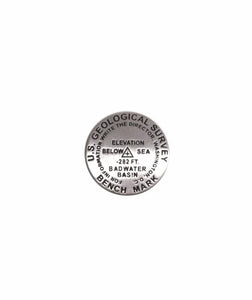 Badwater Basin (Dante's View), Death Valley National Park, California Lapel Pin by Geo-Situ