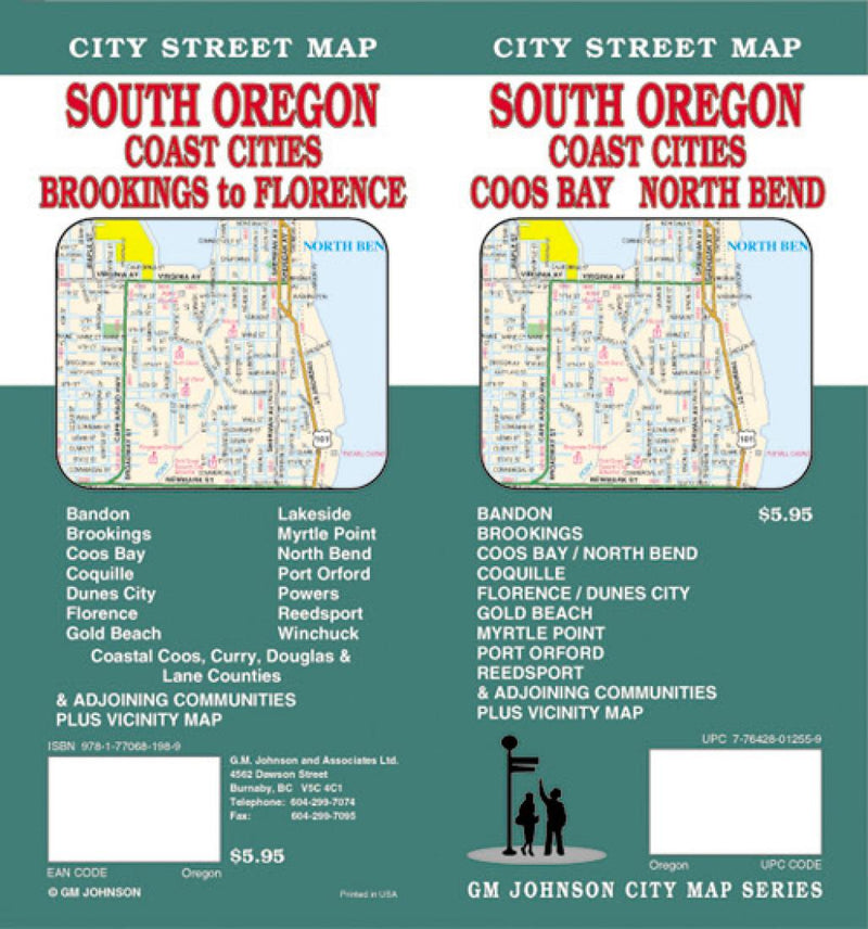 Cover of Oregon, South with Coast Cities, Coos Bay and North Bend by GM Johnson